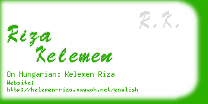 riza kelemen business card